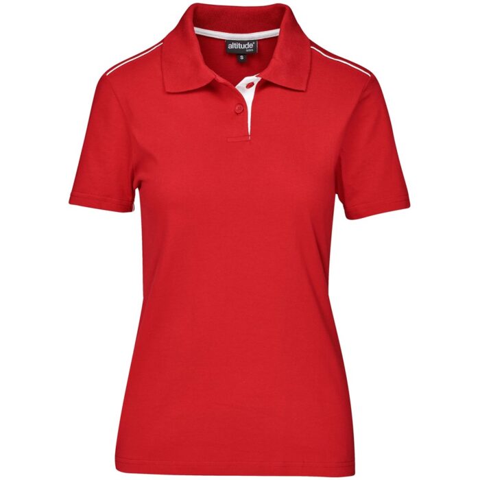 Ladies Galway Golf Shirt - Red - Image 1