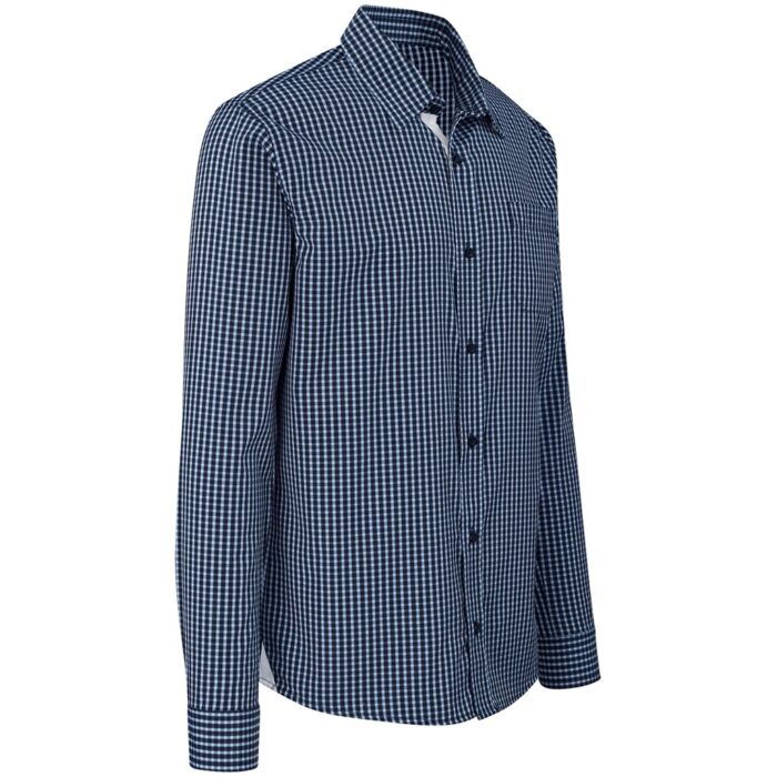 Mens Long Sleeve Kenton Shirt - Navy - Image 3