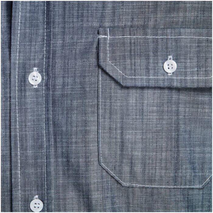 Mens Long Sleeve Windsor Shirt - Navy - Image 4