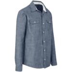 Mens Long Sleeve Windsor Shirt - Navy - Image 2