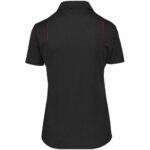 Ladies United Golf Shirt - Black Red - Image 3