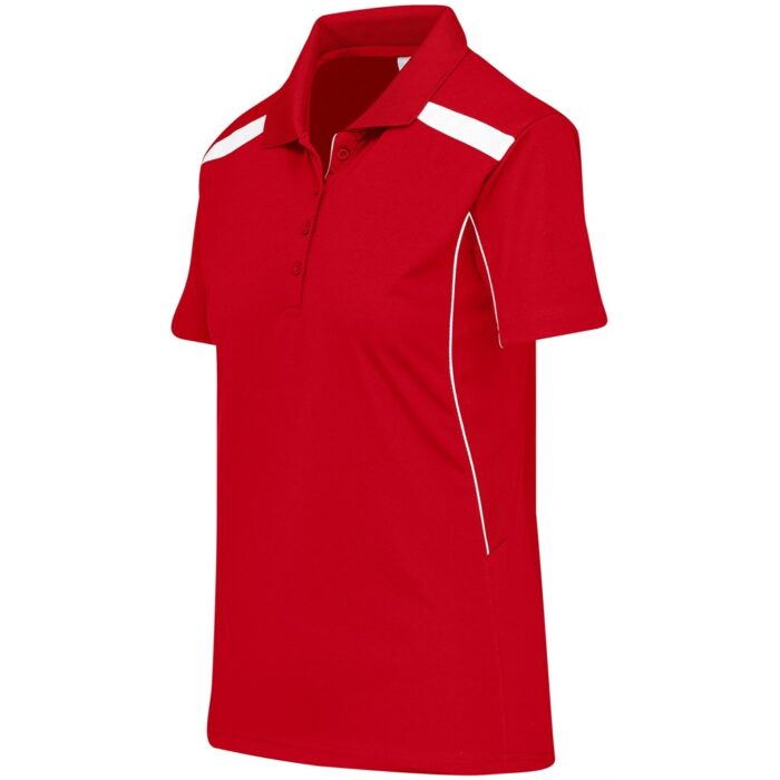 Ladies United Golf Shirt - Red - Image 4
