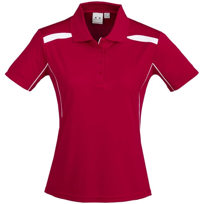 Ladies United Golf Shirt - Red - Image 1