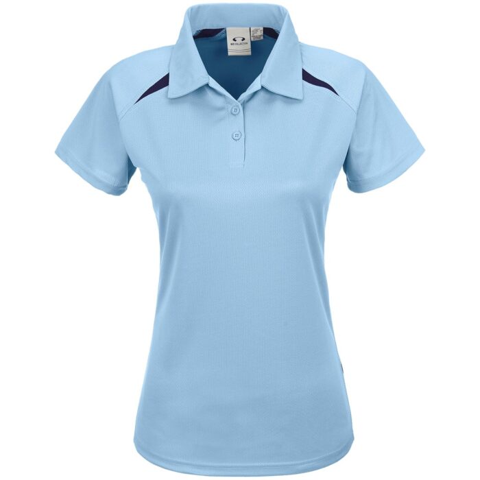 Ladies Splice Golf Shirt - Light Blue - Image 1