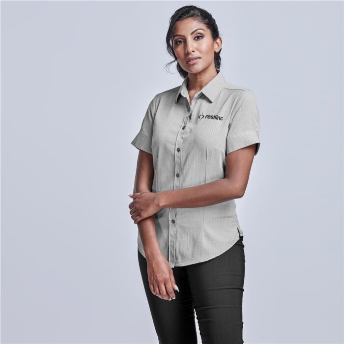 Ladies Short Sleeve Nottingham Shirt - Image 1