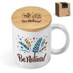 Okiyo Sozo Bamboo & Ceramic Sublimation Coffee Mug - 330ml - Image 7