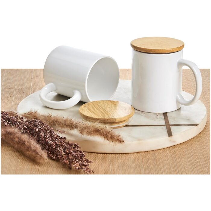 Okiyo Sozo Bamboo & Ceramic Sublimation Coffee Mug - 330ml - Image 5