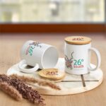 Okiyo Sozo Bamboo & Ceramic Sublimation Coffee Mug - 330ml - Image 11