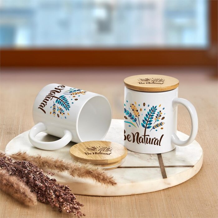 Okiyo Sozo Bamboo & Ceramic Sublimation Coffee Mug - 330ml - Image 12