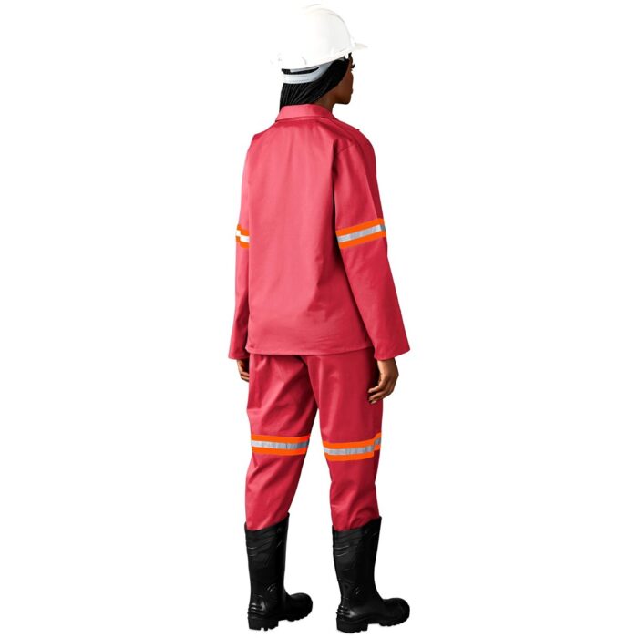 Trade Polycotton Conti Suit - Reflective Arms & Legs - Orange Tape - Image 2