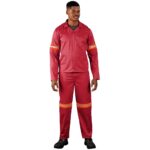 Trade Polycotton Conti Suit - Reflective Arms & Legs - Orange Tape - Image 8