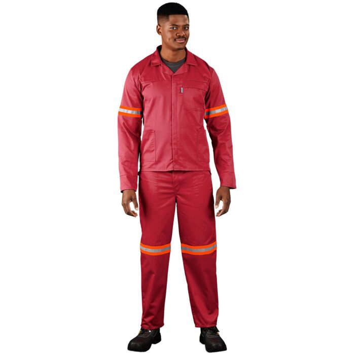 Trade Polycotton Conti Suit - Reflective Arms & Legs - Orange Tape - Image 8