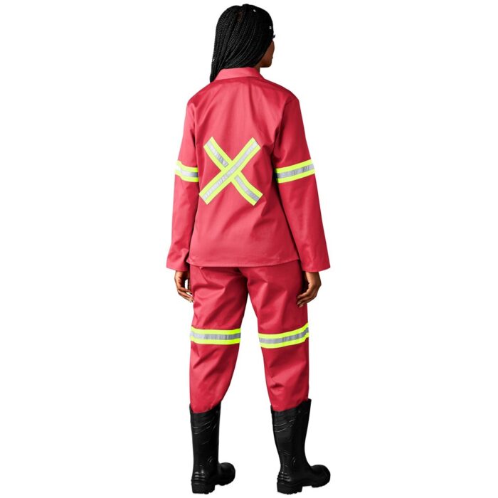 Trade Polycotton Conti Suit - Reflective Arms, Legs & Back - Yellow Tape - Image 4