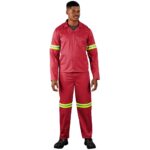 Trade Polycotton Conti Suit - Reflective Arms, Legs & Back - Yellow Tape - Image 2