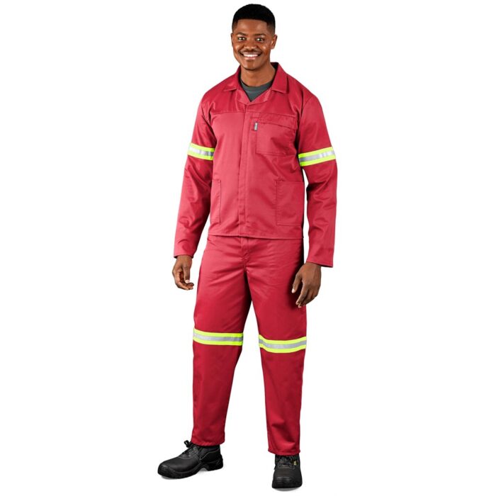 Trade Polycotton Conti Suit - Reflective Arms, Legs & Back - Yellow Tape - Image 7
