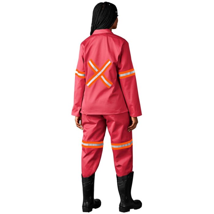 Trade Polycotton Conti - Suit Reflective Arms, Legs & Back - Orange Tape - Image 5