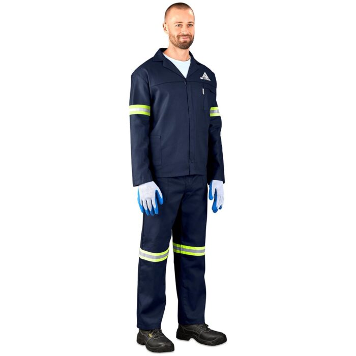 Technician 100% Cotton Conti Suit - Reflective Arms, Legs & Back - Yellow Tape - Image 9
