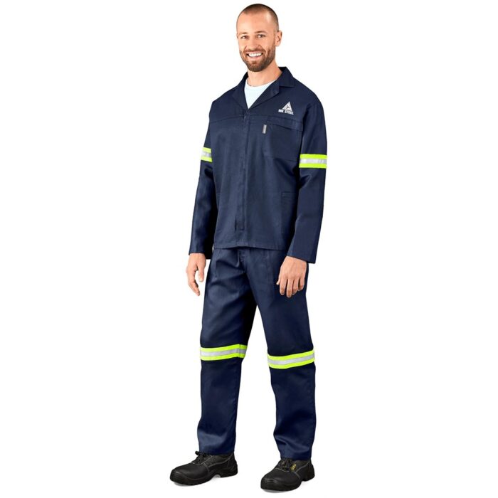 Technician 100% Cotton Conti Suit - Reflective Arms, Legs & Back - Yellow Tape - Image 5