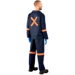 Technician 100% Cotton Conti Suit - Reflective Arms, Legs & Back - Orange Tape - Image 6