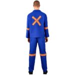 Technician 100% Cotton Conti Suit - Reflective Arms, Legs & Back - Orange Tape - Image 7