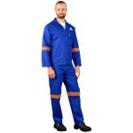 Technician 100% Cotton Conti Suit - Reflective Arms, Legs & Back - Orange Tape - Image 4