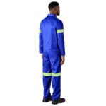 Safety Polycotton Boiler Suit - Reflective Arms & Legs - Yellow Tape - Image 2