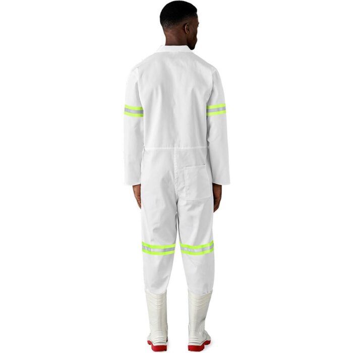 Safety Polycotton Boiler Suit - Reflective Arms & Legs - Yellow Tape - Image 4