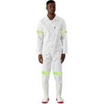 Safety Polycotton Boiler Suit - Reflective Arms & Legs - Yellow Tape - Image 8