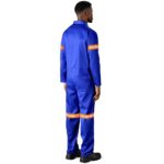 Safety Polycotton Boiler Suit - Reflective Arms & Legs - Orange Tape - Image 3