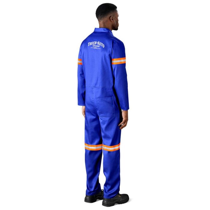 Safety Polycotton Boiler Suit - Reflective Arms & Legs - Orange Tape - Image 6