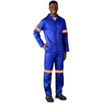 Safety Polycotton Boiler Suit - Reflective Arms & Legs - Orange Tape - Image 7