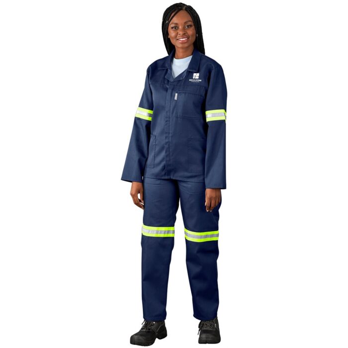 Site Premium Polycotton Jacket - Reflective Arms - Yellow Tape - Image 9