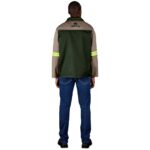 Site Premium Two-Tone Polycotton Jacket - Reflective Arms - Yellow Tape - Image 2