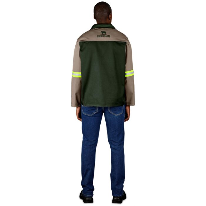 Site Premium Two-Tone Polycotton Jacket - Reflective Arms - Yellow Tape - Image 2