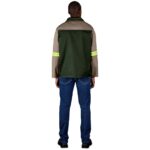 Site Premium Two-Tone Polycotton Jacket - Reflective Arms - Yellow Tape - Image 8