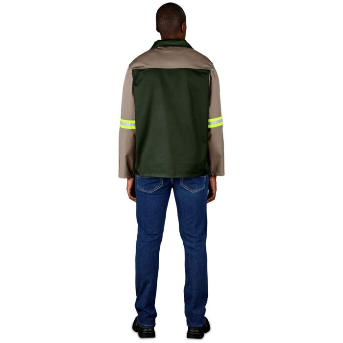 Site Premium Two-Tone Polycotton Jacket - Reflective Arms - Yellow Tape - Image 8