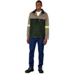 Site Premium Two-Tone Polycotton Jacket - Reflective Arms - Yellow Tape - Image 7