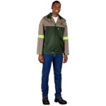Site Premium Two-Tone Polycotton Jacket - Reflective Arms - Yellow Tape - Image 5