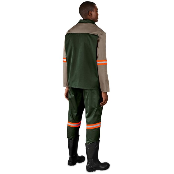 Site Premium Two-Tone Polycotton Jacket - Reflective Arms - Orange Tape - Image 7