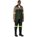 Site Premium Two-Tone Polycotton Jacket - Reflective Arms & Back - Yellow Tape - Image 9