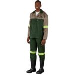 Site Premium Two-Tone Polycotton Jacket - Reflective Arms & Back - Yellow Tape - Image 3