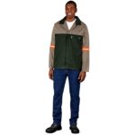 Site Premium Two-Tone Polycotton Jacket - Reflective Arms & Back - Orange Tape - Image 3