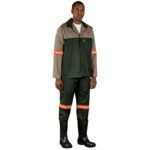 Site Premium Two-Tone Polycotton Jacket - Reflective Arms & Back - Orange Tape - Image 7