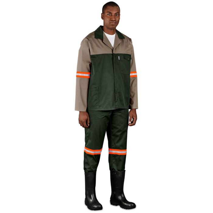 Site Premium Two-Tone Polycotton Jacket - Reflective Arms & Back - Orange Tape - Image 7