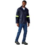 Artisan Premium 100% Cotton Jacket - Reflective Arms - Yellow Tape - Image 3