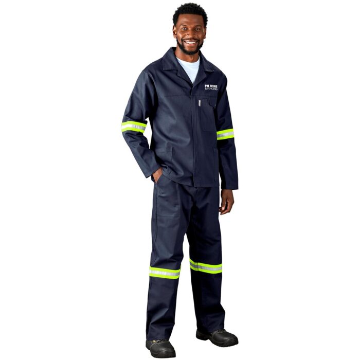 Artisan Premium 100% Cotton Jacket - Reflective Arms - Yellow Tape - Image 10
