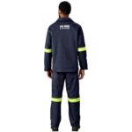 Artisan Premium 100% Cotton Jacket - Reflective Arms - Yellow Tape - Image 4