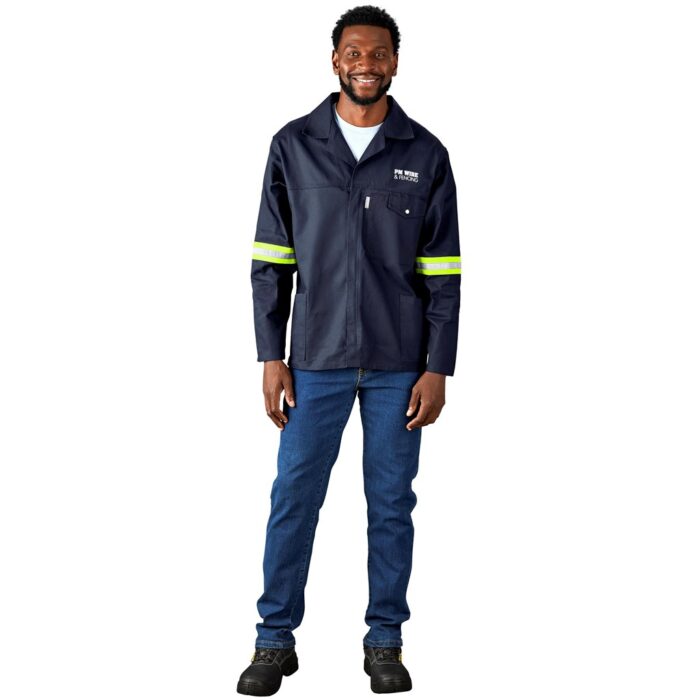 Artisan Premium 100% Cotton Jacket - Reflective Arms - Yellow Tape - Image 16