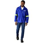 Artisan Premium 100% Cotton Jacket - Reflective Arms - Yellow Tape - Image 9