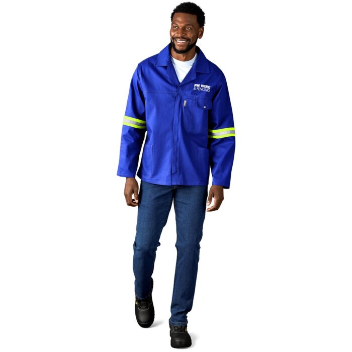 Artisan Premium 100% Cotton Jacket - Reflective Arms - Yellow Tape - Image 9